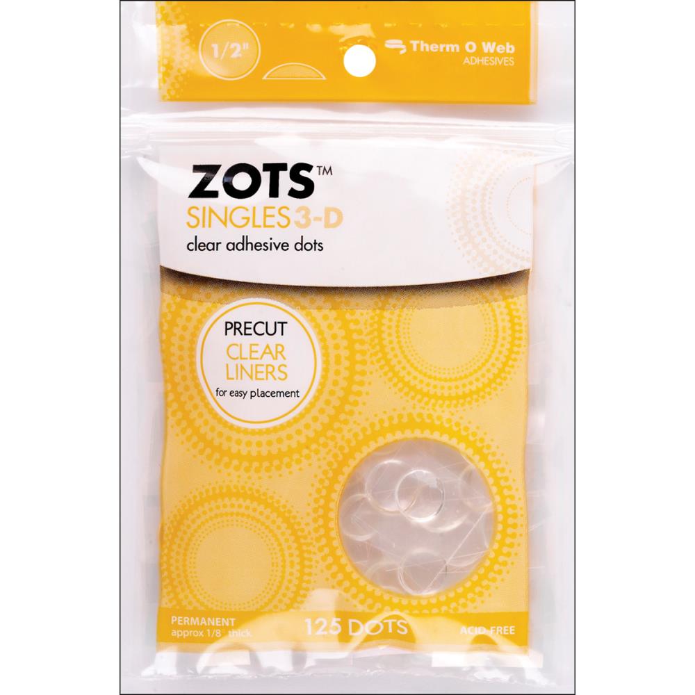 Zots Singles Clear Adhesive Dots-3D