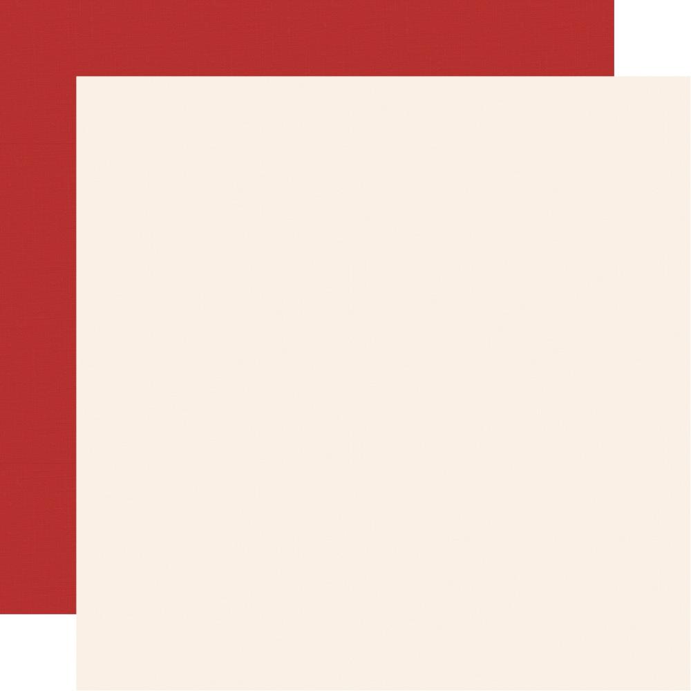 דף קארדסטוק- Dark Red/Cream Simple Basic