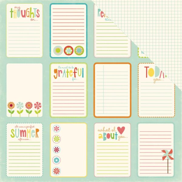 דף קארדסטוק-Journaling Cards