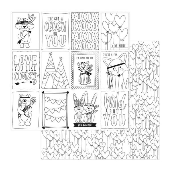 דף קארדסטוק- Black & White Color Me Cards