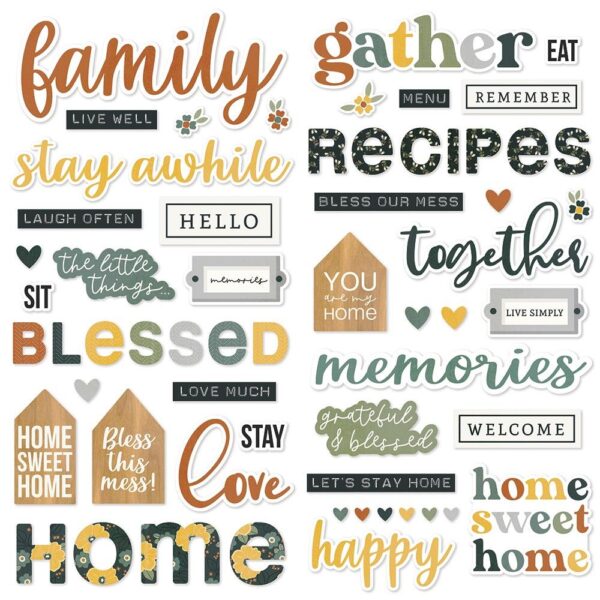 Foam Stickers- Hearth & Home